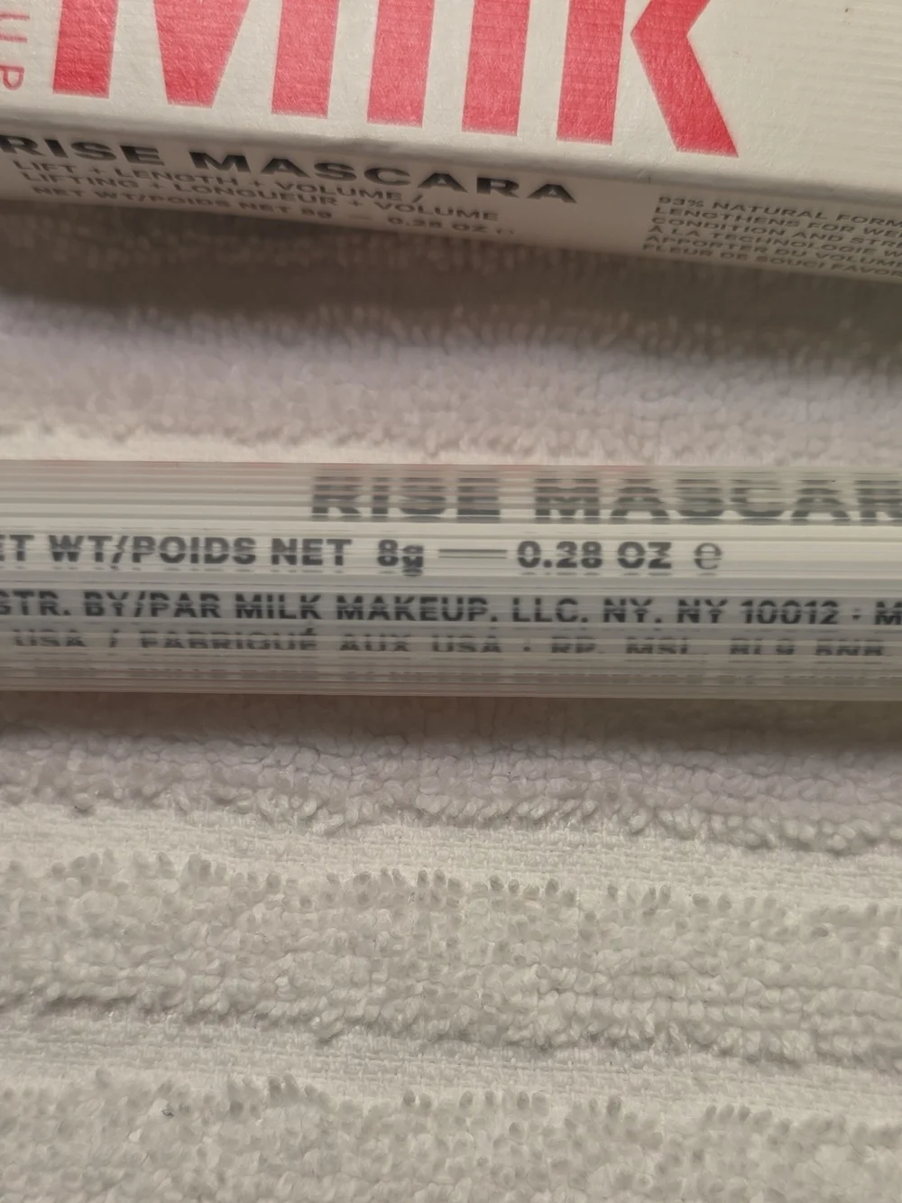 Milk Makeup Rise Mascara - White Tube with Pink Logo